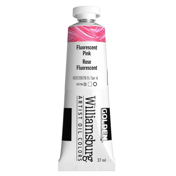 Williamsburg Handmade Oil Colors Williamsburg Handmade Oil Paint, Fluorescent Pink, 37ml 