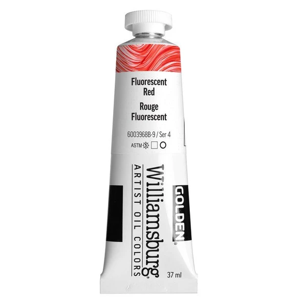 Williamsburg Handmade Oil Colors Williamsburg Handmade Oil Paint, Fluorescent Red, 37ml 