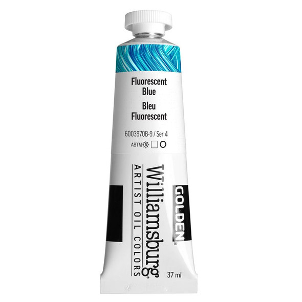 Williamsburg Handmade Oil Paint, Fluorescent Blue, 37ml