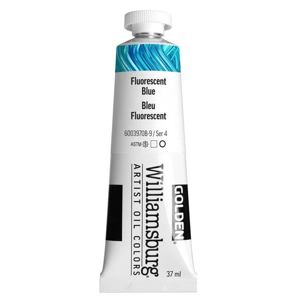 Williamsburg Handmade Oil Colors Williamsburg Handmade Oil Paint, Fluorescent Blue, 37ml 
