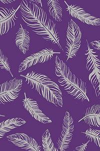 Aitoh Co Aitoh Lokta Decorative Paper, Feathers - White on Purple, 19.5"x29.5" 