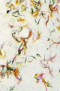 Aitoh Co Aitoh Nepalese Decorative Paper - Fiber Paper, Pink/Green and Orange, 19.5"x29.5" 