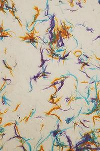 Aitoh Co Aitoh Nepalese Decorative Paper - Fiber Paper, Purple/Teal/Orange, 19.5"x29.5" 