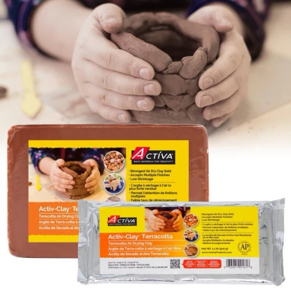 Activ-Clay Air Dry Clay, Terracotta, 2.2#