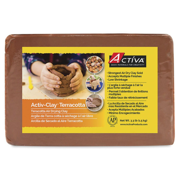 Activa Products, Inc. Activ-Clay Air Dry Clay, Terracotta, 9.9# 