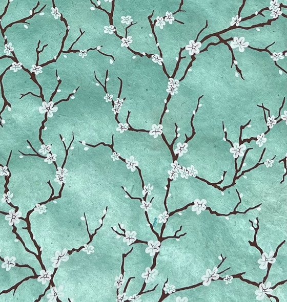 Giftsland Decorative Paper, Peach Blossom - Green, 20"x30"