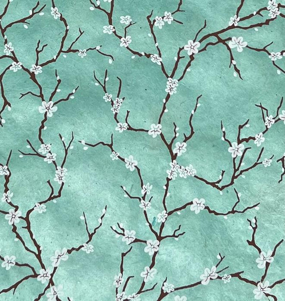  Giftsland Decorative Paper, Peach Blossom - Green, 20"x30" 