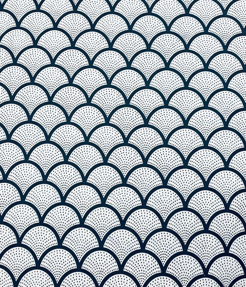  Giftsland Decorative Paper, Scallop with Dots - Black/White, 20"x30" 