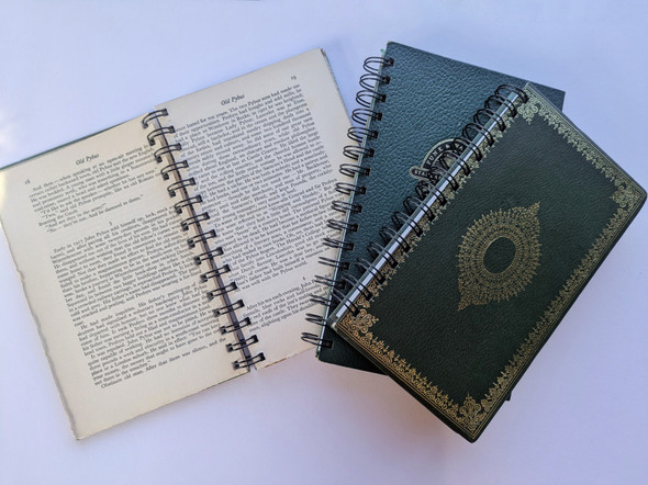 Attic Journals - Upcycled Library Book Cover Notebook, Assorted Hardcover, Blank, 75pg