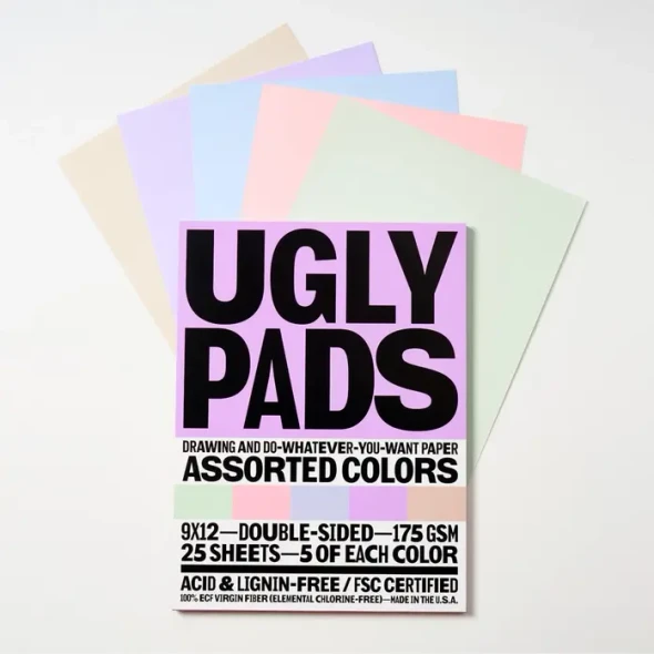  Uglybooks - Ugly Pad, 9"X12", 25pg, Serenity 