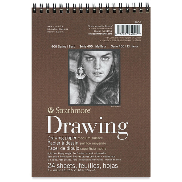 Strathmore Artist Papers, 400 Series Drawing Pad, 6" x 8"
