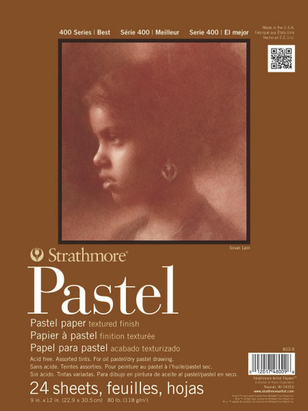 Strathmore Artist Papers, 400 Series Pastel Pad, Multiple Colors, 9" x 12"