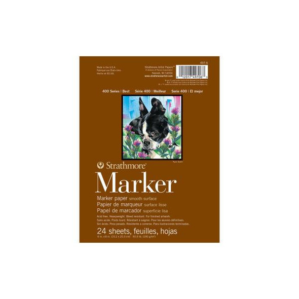 Strathmore Artist Papers, 400 Series Marker Pad, 6" x 8"