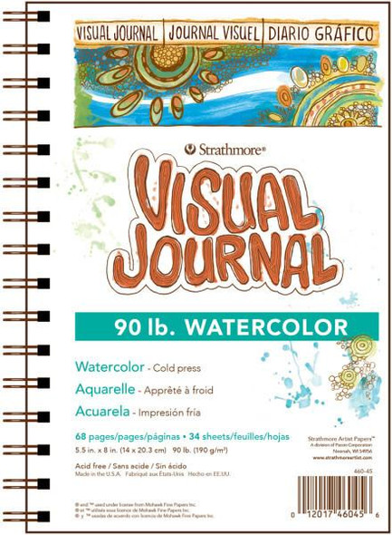 Strathmore Visual Journals, Watercolor, Cold Press, 90lb., 5.5" x 8"