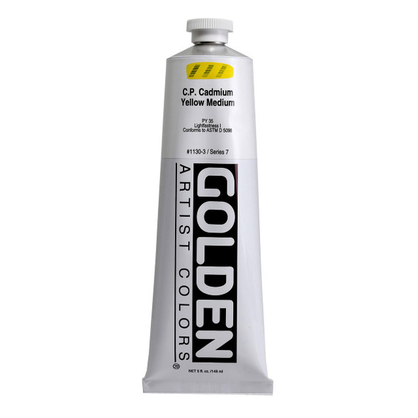 Golden Artist Colors GoldenHeavy Body Acrylics, 5oz., C P Cadmium Yellow Medium
