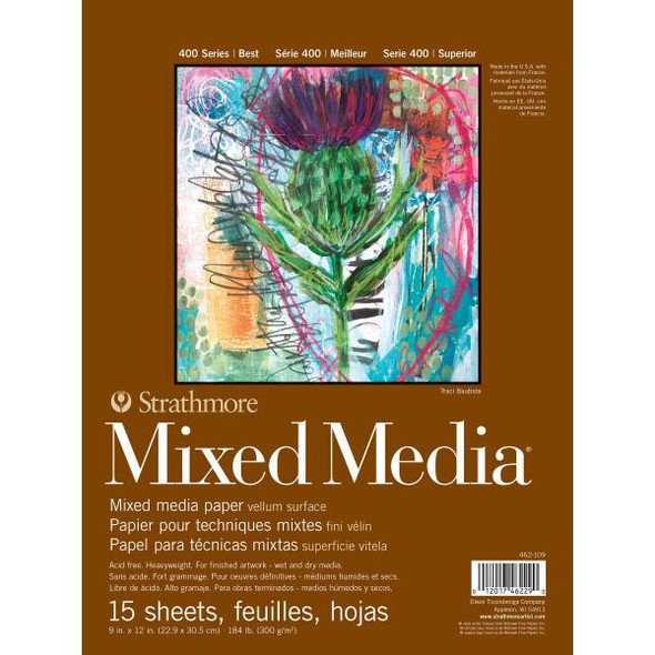 Strathmore Artist Papers, 400 Series Mixed Media Pad, 9" x 12"