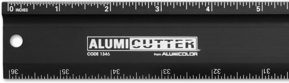 Alumicolor AlumiCutter Steel Edge Ruler, 36", Black