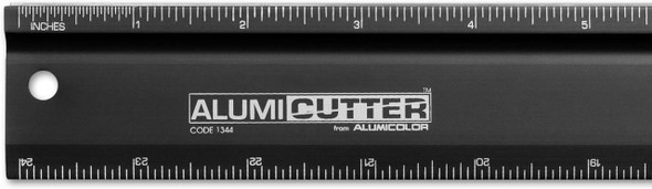 Alumicolor AlumiCutter Steel Edge Ruler, 24", Black