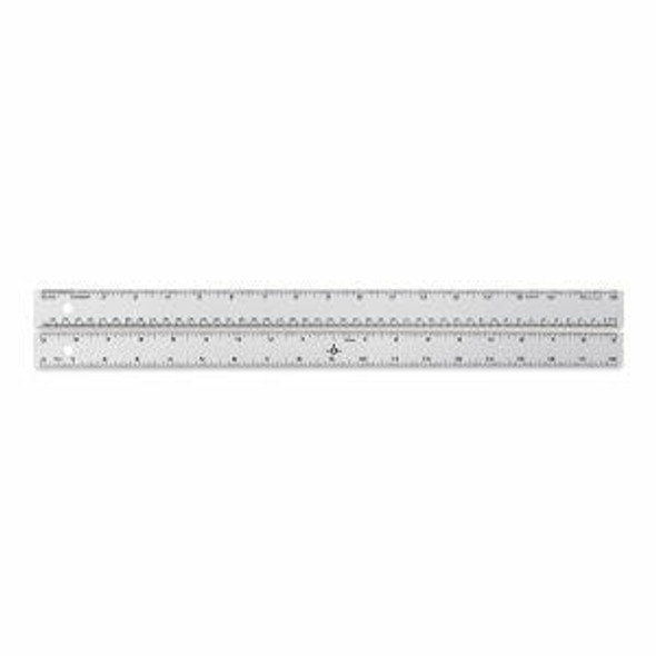 Alumicolor alumicolor aluminum straight edge with center finding back ruler,  12 inch, gold