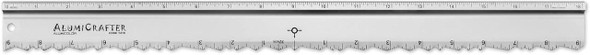 Alumicolor AlumiCrafter Straight Edge Metal Ruler with Unique Deckle Edge, Silver, 18"