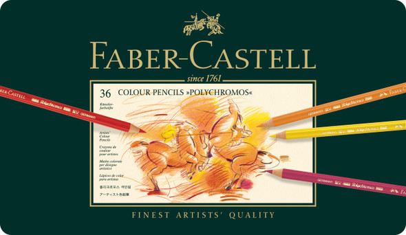 Faber-Castell Polychromos Colored Pencil Set , Metal Tin - 36ct