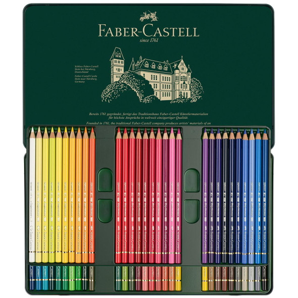 Faber-Castell Polychromos Colored Pencil Set , Metal Tin - 60ct