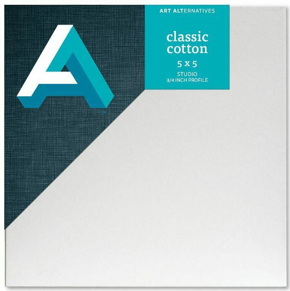 Art Alternatives AA Classic Cotton Stretched Canvas - Studio - 3/4 Profile - 5 x 5