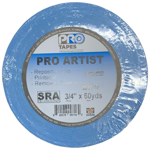 Pro Tapes LLC Pro Tapes Artist Tape, Blue, 3/4" x 60yds