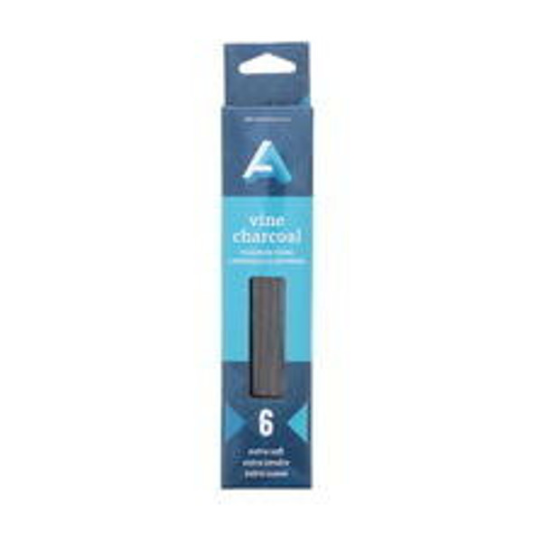 Art Alternatives AA Vine and Willow Charcoal - Vine Charcoal - Extra Soft, 6/Box