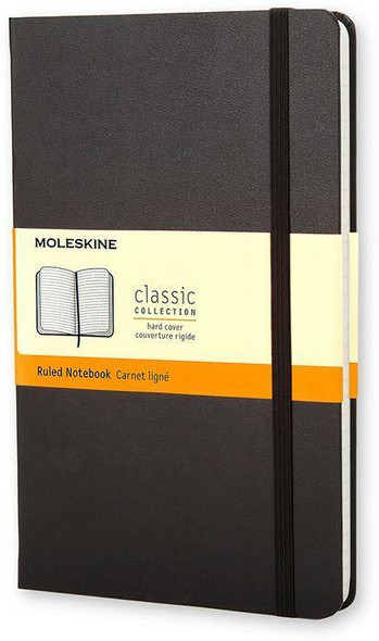 MoleskineClassic Hardcover Notebook, Pocket 3.5x5.5 Ruled, Black