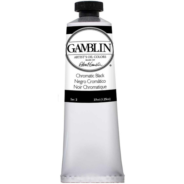 Gamblin Artist's Colors Gamblin Artist Grade Oil Color, 37ml Tube, Chromatic Black 