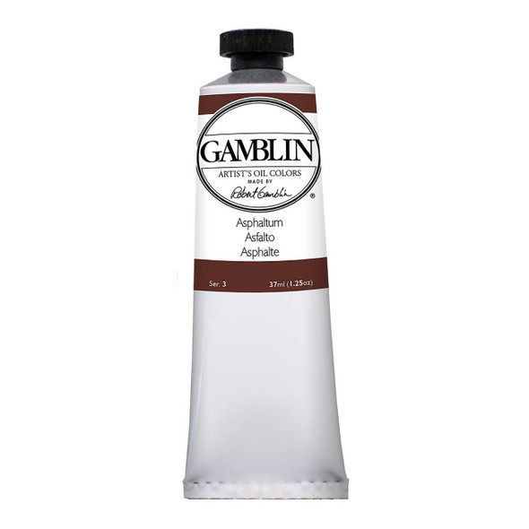 Gamblin Artist's Colors Gamblin Artist Grade Oil Color, 37ml Tube, Asphaltum