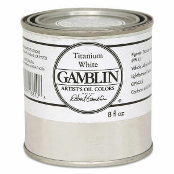 GAMBLIN ARTISTS COLOR Gamblin - Artist Grade Oil Color - 8 oz Can - Titanium White