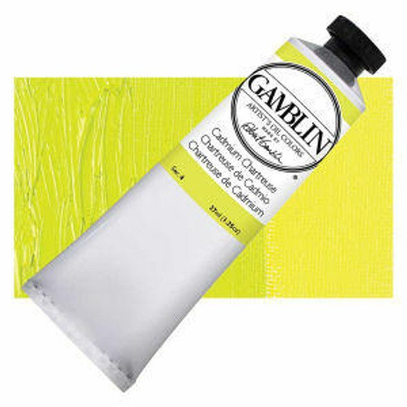 GAMBLIN ARTISTS COLOR Gamblin - Artist Grade Oil Color - 37ml Studio Tube - Cadmium Chartreuse