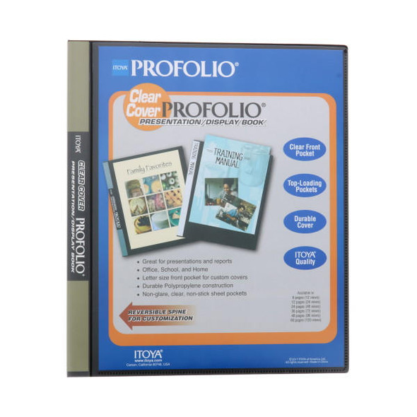 Clear Cover Profolio 8.5X11 - Black Art Portfolio Binder With