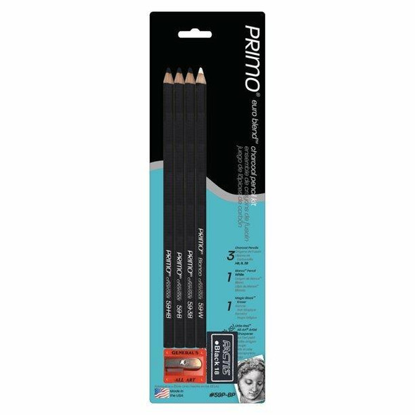 General Pencil Co, Inc General Pencil - Primo Euro Blend Charcoal Pencil Kit