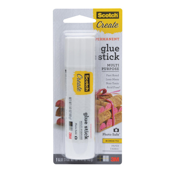 Scotch Permanent Glue Stick 2/pk, .25oz/ea, White - Sam Flax Atlanta