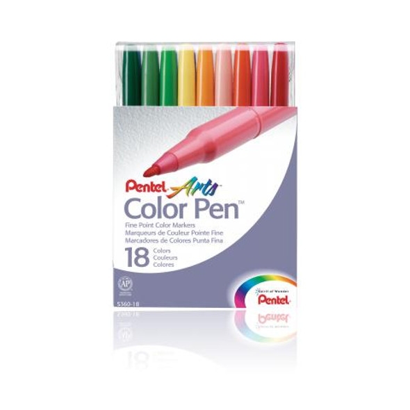  Pentel - Color Pen - Set - 18-Color Set 