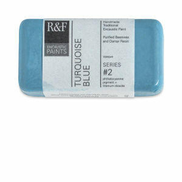 RandF HANDMADE PAINT RandF Handmade Paints - Encaustic Paint - 40ml Cakes - Turquoise Blue