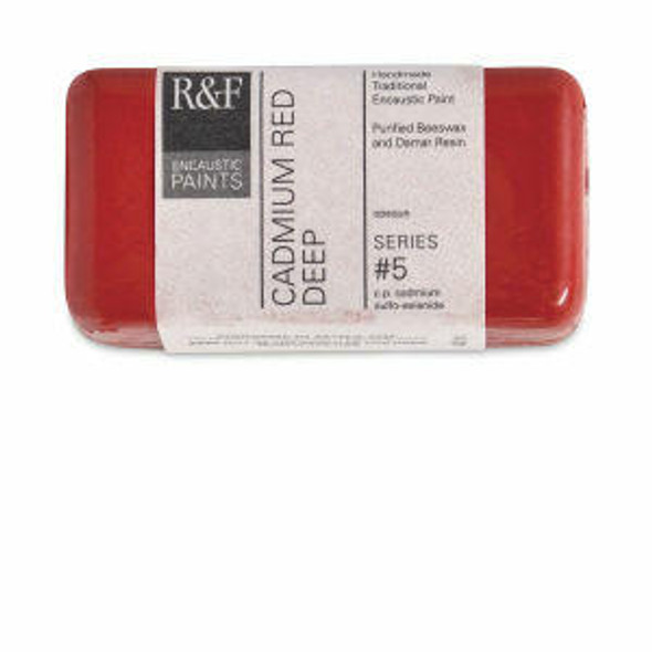 RandF HANDMADE PAINT RandF Handmade Paints - Encaustic Paint - 40ml Cakes - Cadmium Red Deep