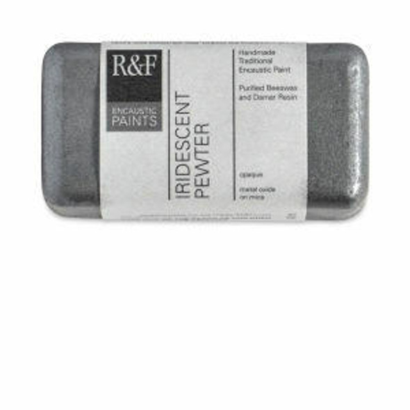 RandF HANDMADE PAINT RandF Handmade Paints - Encaustic Paint Cake - 40ml Cakes - Iridescent Pewter