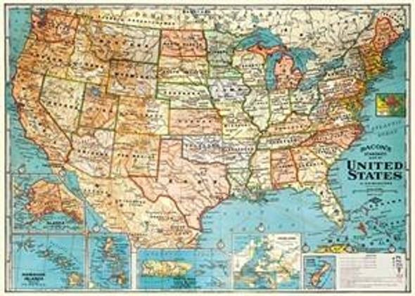 Cavallini and Co - Decorative Italian Paper - USA Map