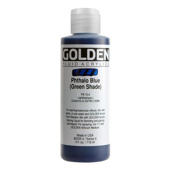 Golden Artist Colors Fluid Pthalo Blue Green Shade 4oz
