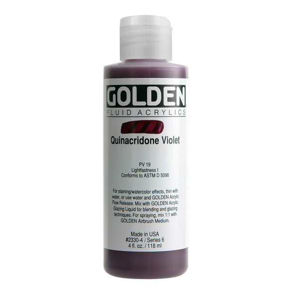 Golden Artist Colors Fluid Quinacridone Violet 4oz