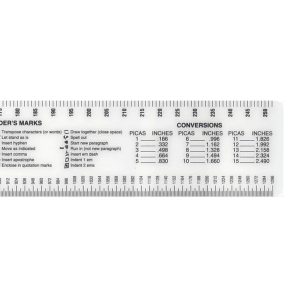 Westcott/C-Thru Westcott Graphic Arts Ruler & Scales, 18" (No. GA-86)