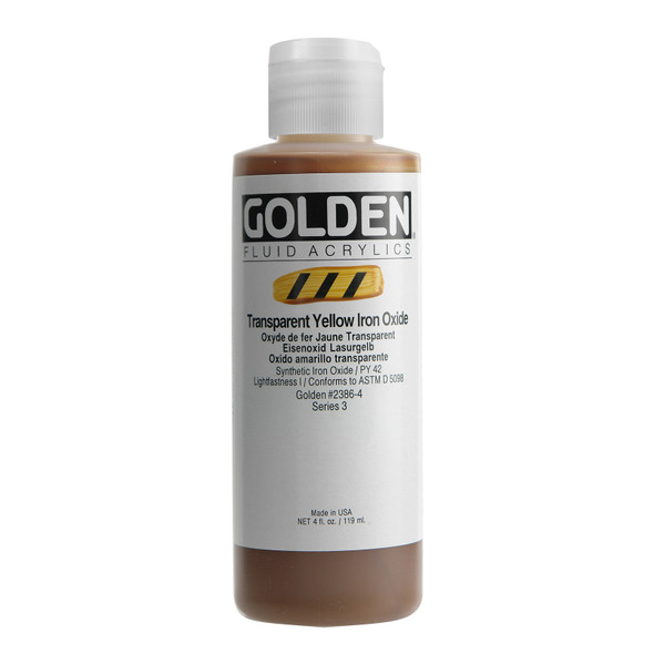 Golden Artist Colors Fluid Transparent Yellow Iron Oxide 4oz