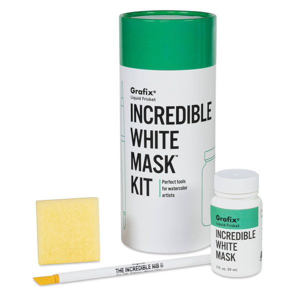 Grafix Incredible White Mask Liquid Frisket Kit, 2oz