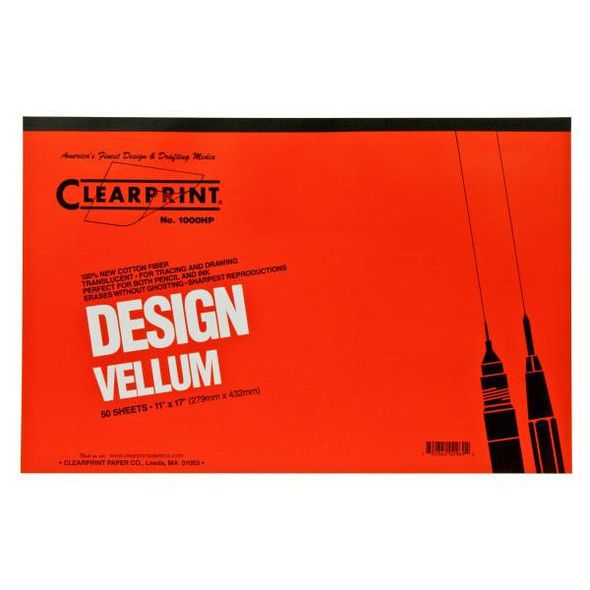 Clearprint 1000HP, Design Vellum Pack, Blank, 11" x 17", 50sh