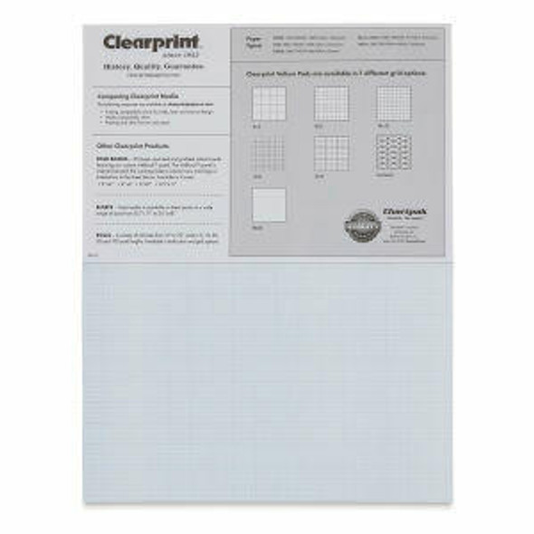 Clearprint - Design and Sketch Pad - 8x8 Grid - 11 x 17 50sh