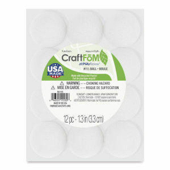 FLORACRAFT CORP FloraCraft - Styrofoam Balls - 1-1/2, 12/Pkg